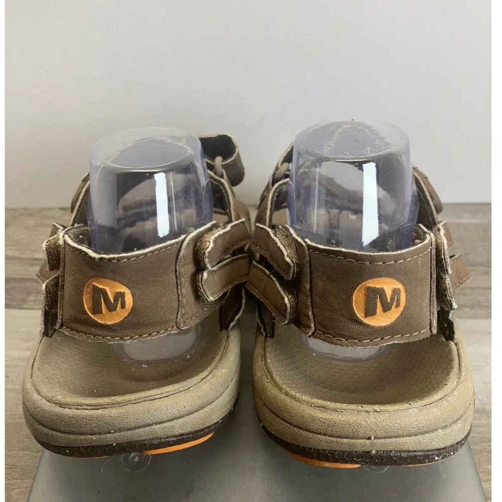 Merrell Mens Hiking Sandals Dark Earth Marmalade Brown Orange J193887C Size 12